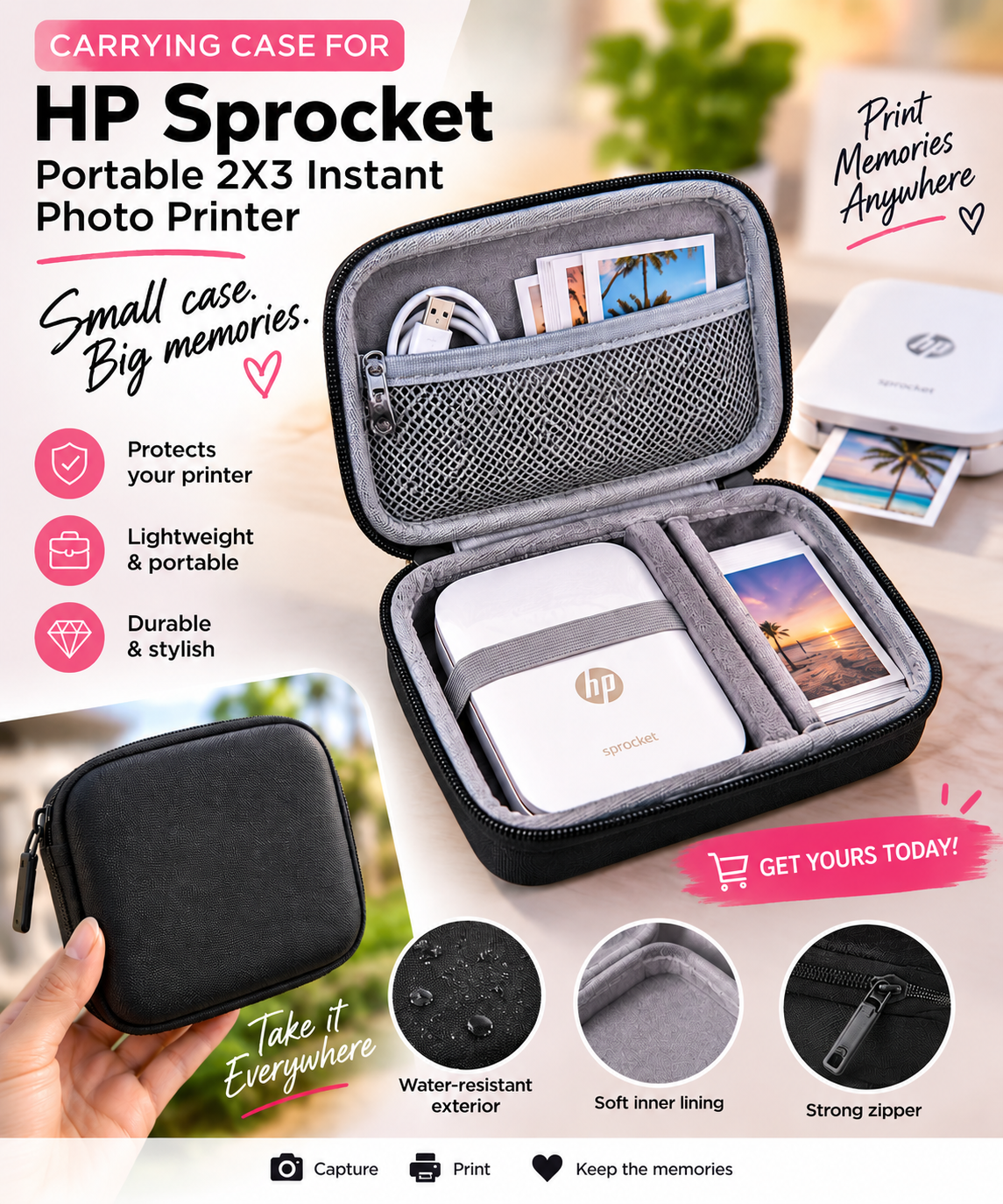 HP Sprocket Protective Carrying Case